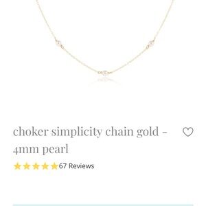 Enewton Gold Pearl Choker Necklace NEW